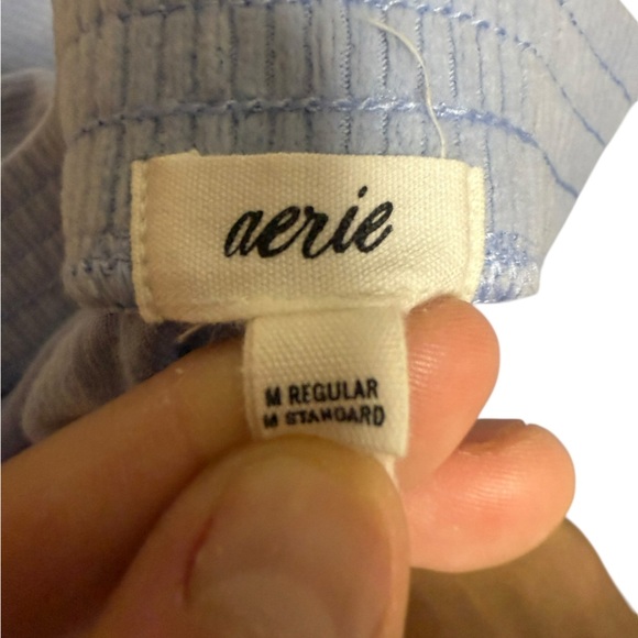 Aerie Groove-On Stretch Rib Velour High-Waist Flare Pant - Picture 8 of 8